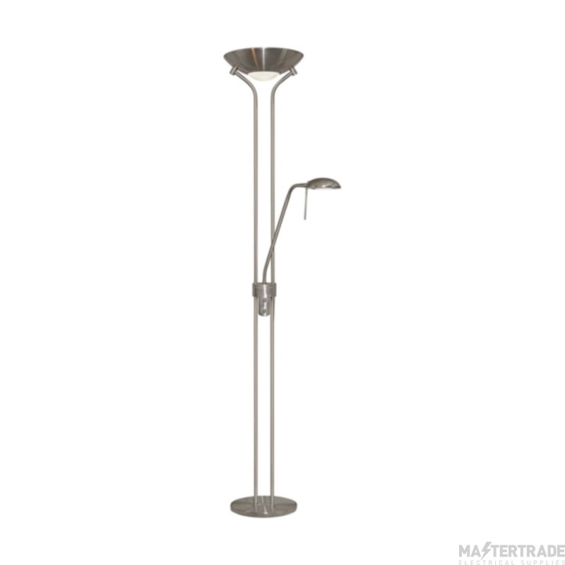 Searchlight Stainless Steel Mother and Child Floor Lamp