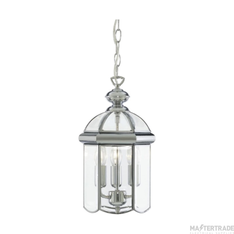 Searchlight 3 Light Ceiling Lantern In Polished Chrome