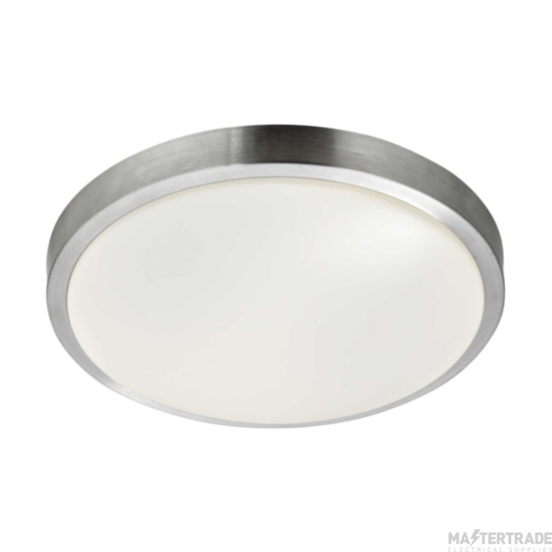 Searchlight Flush Ceiling LED Light In Aluminium With Polycarbonate
