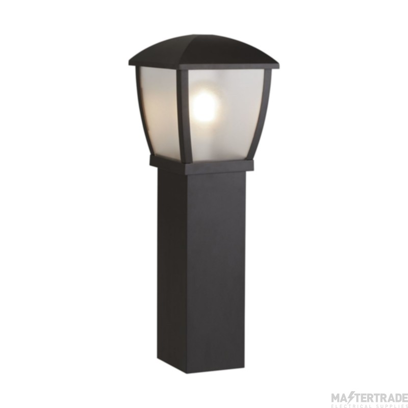 Searchlight Seattle Outdoor Post (730mm Height) Black With Clear Acrylic Panels