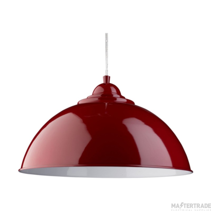Searchlight Sanford 1 Light Ceiling Pendant In Red