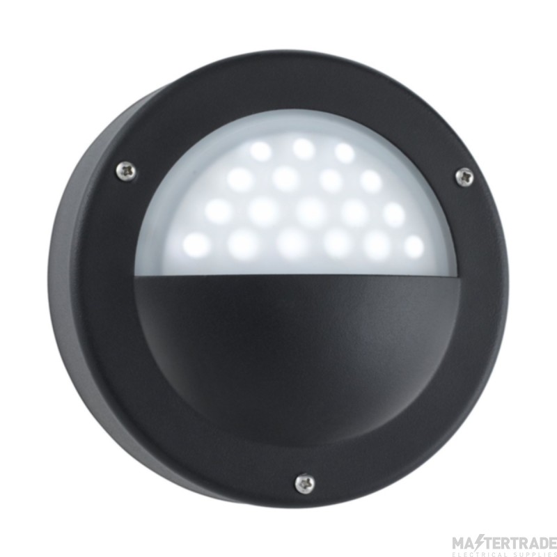 Searchlight LED Black Outside Wall Light, IP44