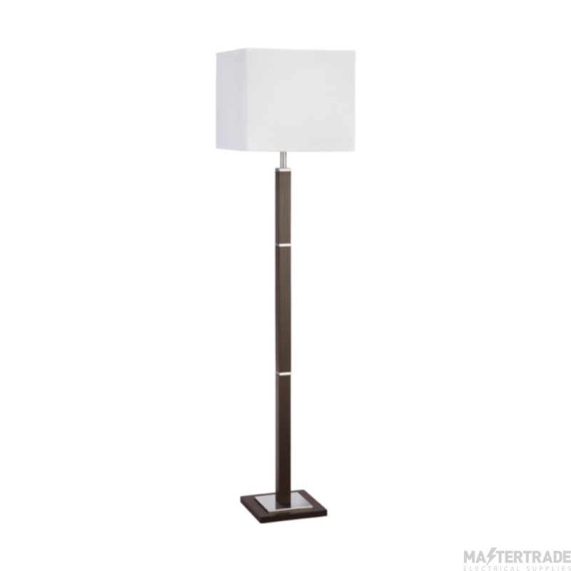 Searchlight Waverley Modern Brown Wood Floor Lamp