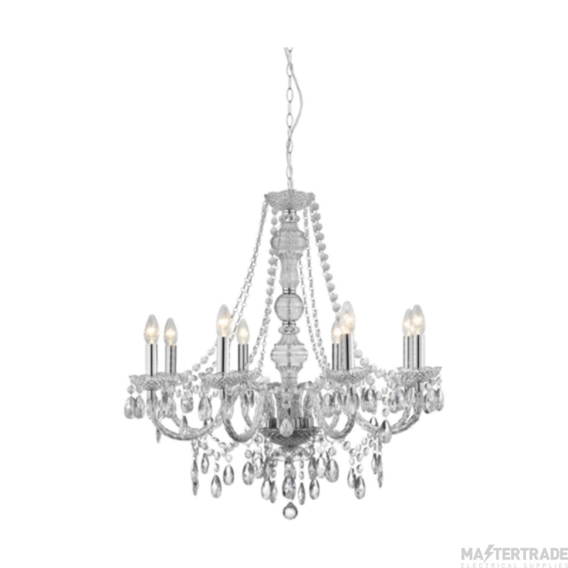 Searchlight Marie Therese 8 Light Clear Acrylic Chandelier