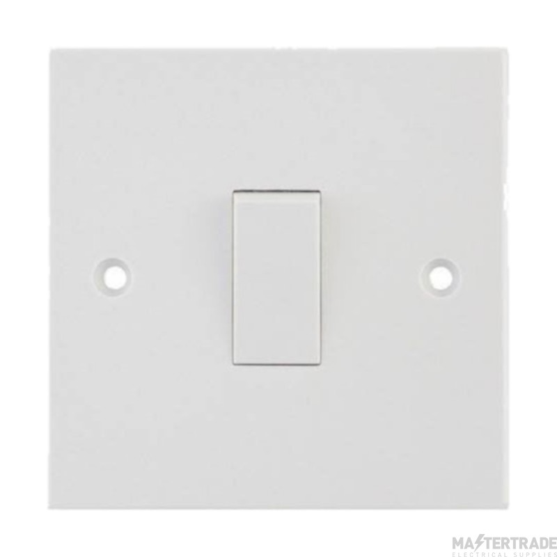 Selectric Plate Switch 1 Gang Intermediate 10A White