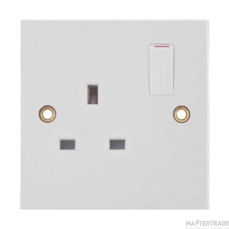 Selectric Socket 1 Gang Switched DP 13A White