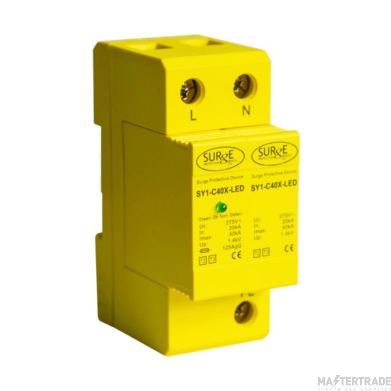 SPD SP Type 2+3 40kA 275V Surge Protection Device c/w LED Indicator
