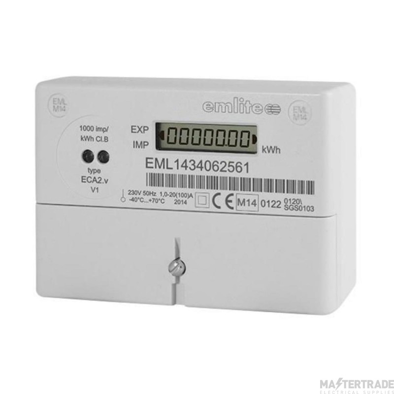 Emlite Dragon Single Phase Meter, MID approved, Short Terminal Cover