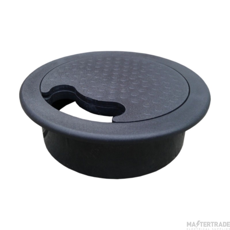Tass 80mm Plastic Desk Grommet Black