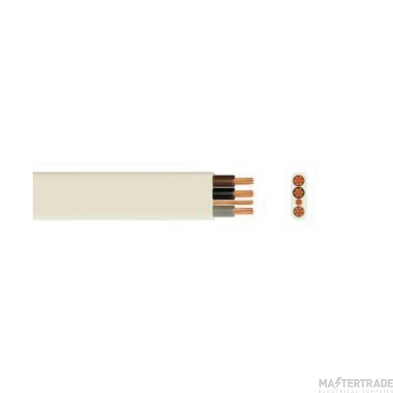 3 Core & Earth Low Smoke Zero Halogen Cable 1.5mmSQ 6243B White 50M