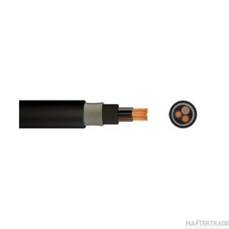 10mm 3 Core SWA Armoured Cable BS6724 LSZH Per Metre 1m