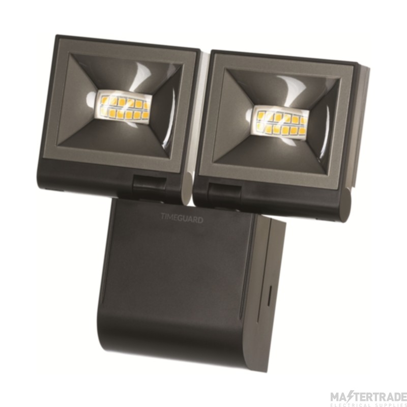 Timeguard NightEye Compact 2x 10W LED Floodlight 4000K IP55 Black