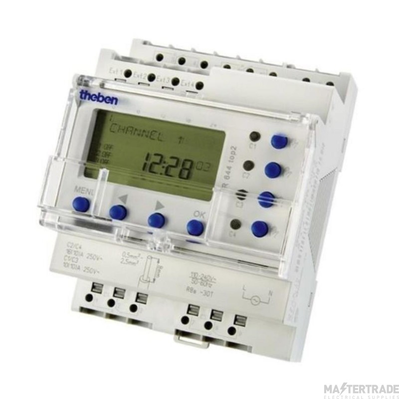 Timeguard Theben Time Switch Yearly 4 Channel (6Module) 90x71.6x65.5mm