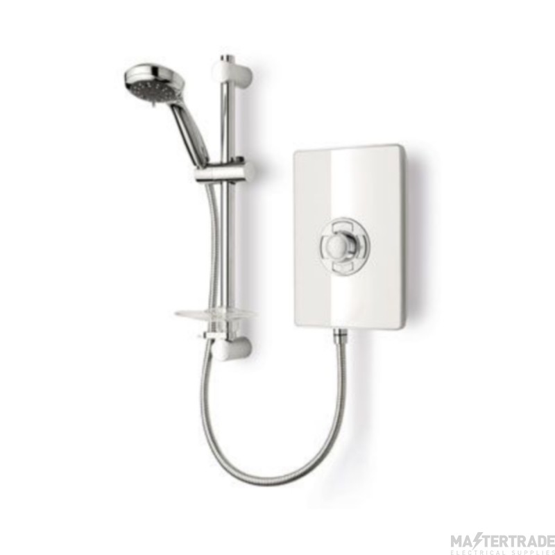 Triton Aspirante Shower Electric c/w Full Kit 8.5kW 300x200x94mm White Gloss