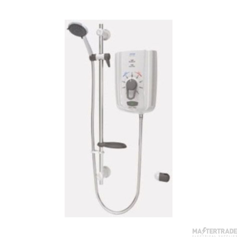 Triton Omnicare Shower Electric Thermostatic Design c/w Grab Kit 9.5kW 360x245x112mm White