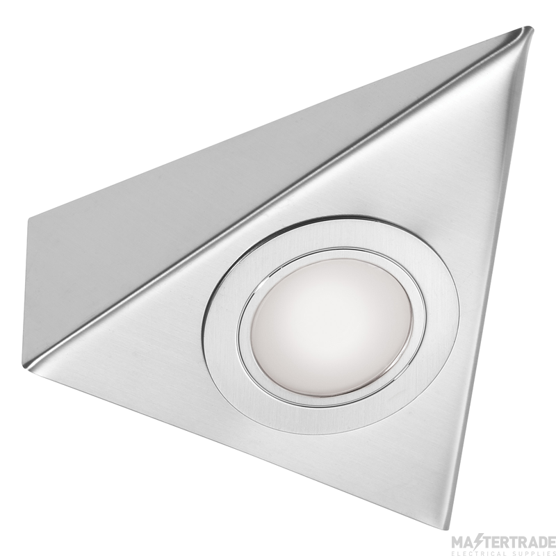 ELD TRK-SS-WW Triangle LED cabinet downlight brushed nickel 3000k