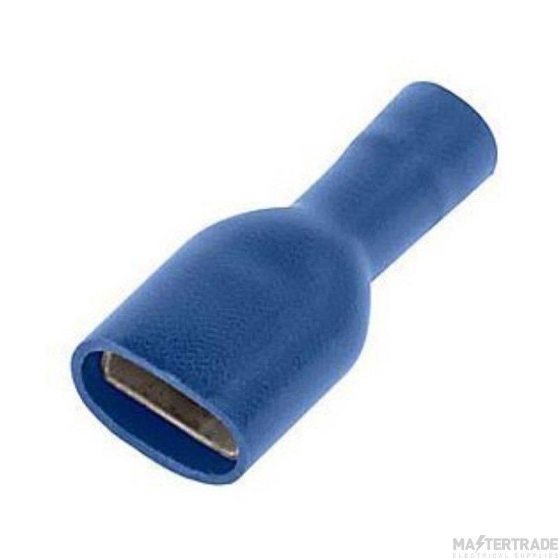 Unicrimp 4.8mm 0.5mm Female Push On Terminal Pre-Insulated Blue Pack=100