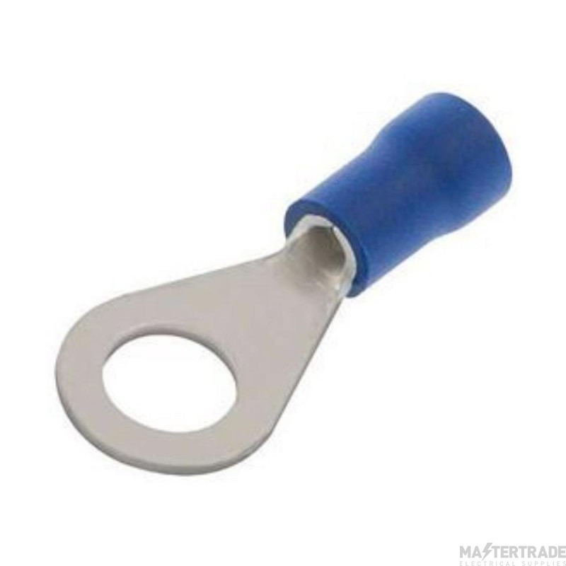 Unicrimp 4mm Ring Terminal Pre-Insulated Blue Pack=100