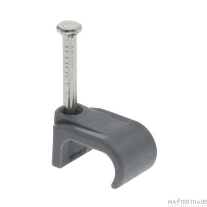 Unicrimp 5x8mm Flat T&E Cable Clips Grey (1-1.5mm) Pack=100