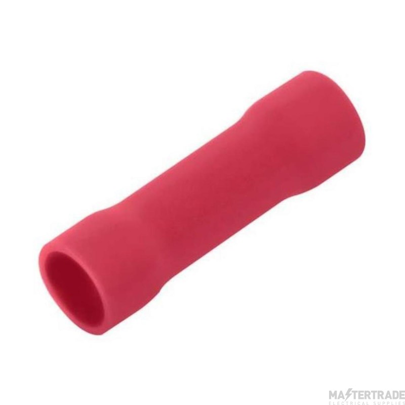 Unicrimp Butt Connector Terminal Pre-Insulated Red Pack=100