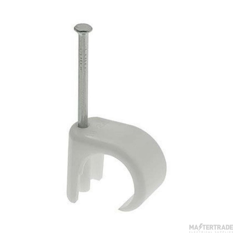 Unicrimp 7-10mm Round Cable Clips White Pack=100
