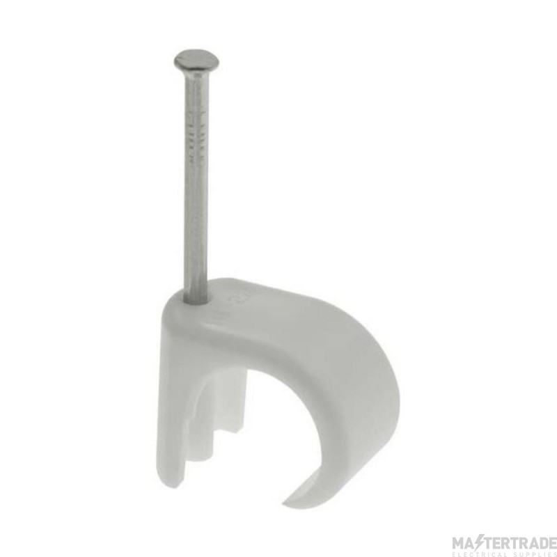 Unicrimp 18-22mm Round Cable Clips White Pack=50