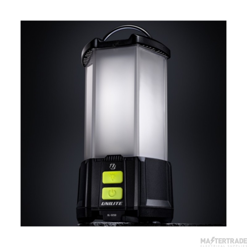 Unilite Lantern High Powered 360Deg Coverage IP65 c/w Li-Ion Rechargeable Battery 5250lm 5200mAh