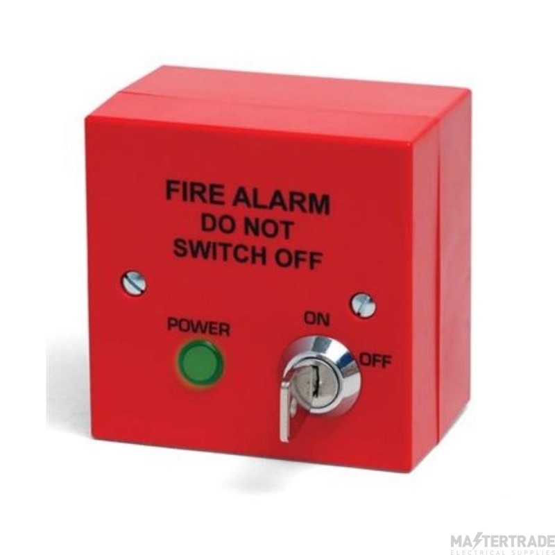 Vimpex Secure Fire Alarm Mains Isolator Switch - Red