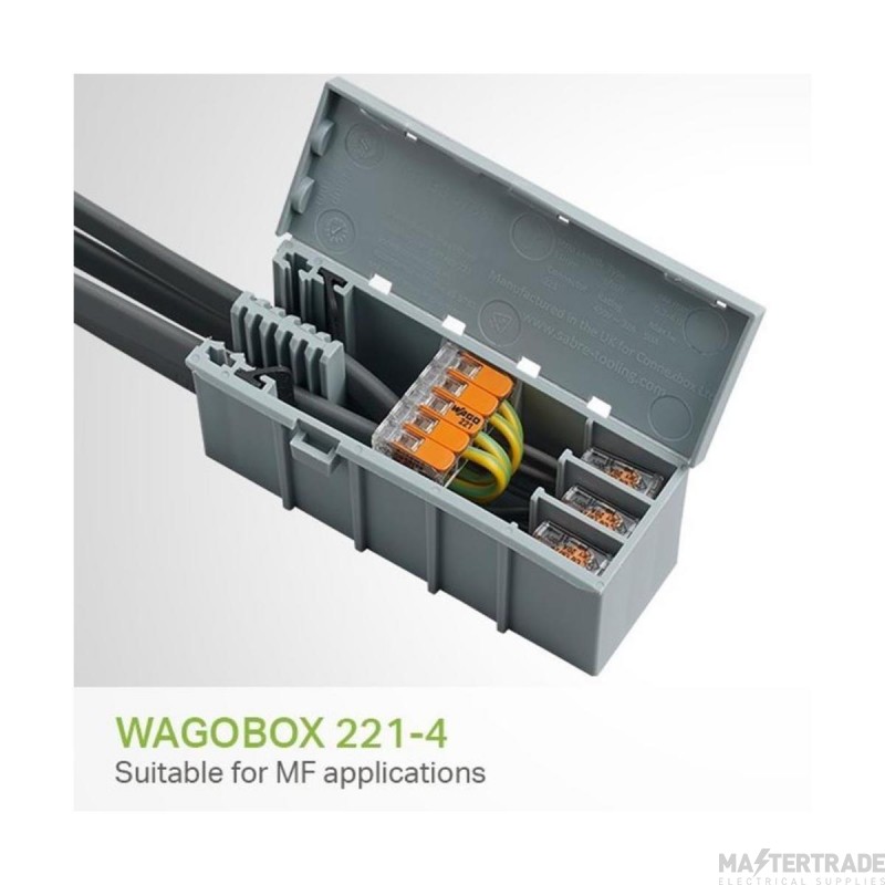 Wago WAGOBOX Multipurpose Junction Box for use with 221-4** 44x39x108mm Grey