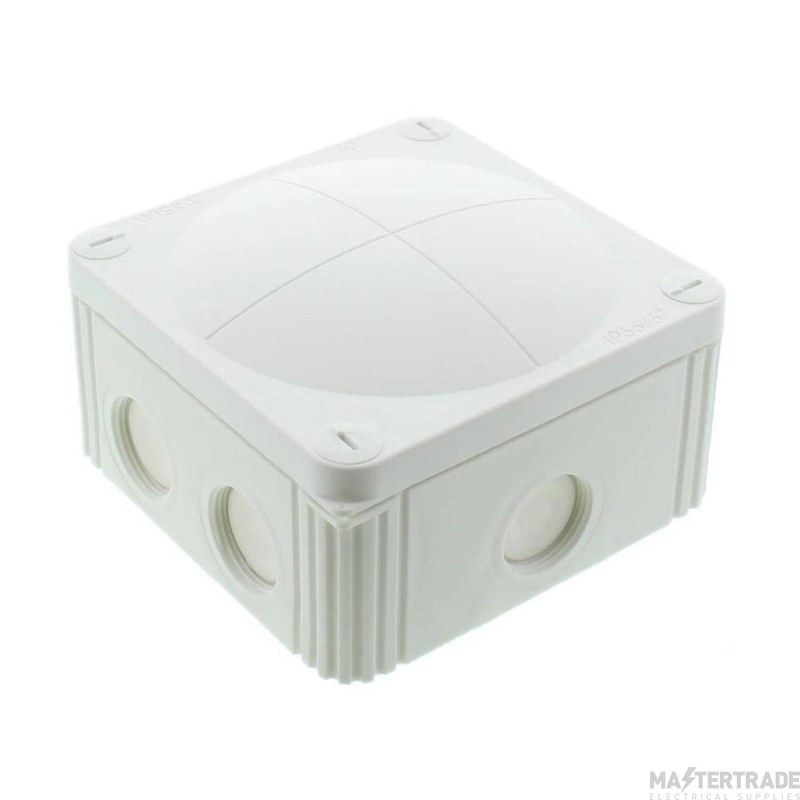 Wiska COMBI 607 110x100x66mm PVC Adaptable Box c/ 5P Terminal IP66 White