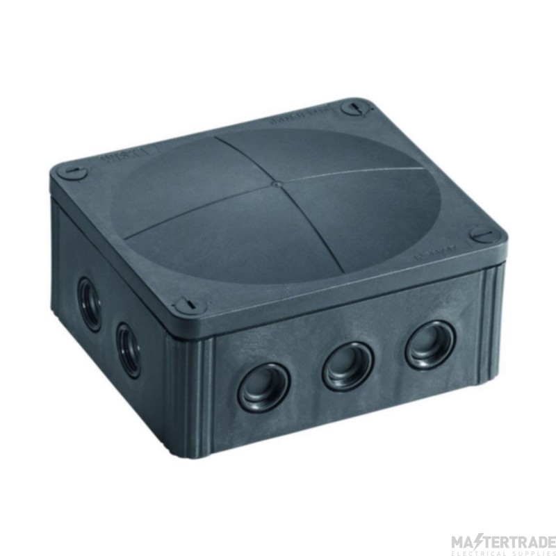 Wiska COMBI 1210 160x140x81mm PVC Adaptable Box c/w 5P Terminal IP66 Black
