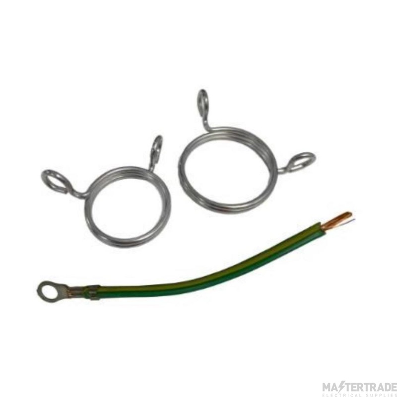 Wiska COMBI Clamp KVKF 25 Earth Spring Special Kit Pack=5 c/w Wires & Screws 25mm Brass Nickel Plated