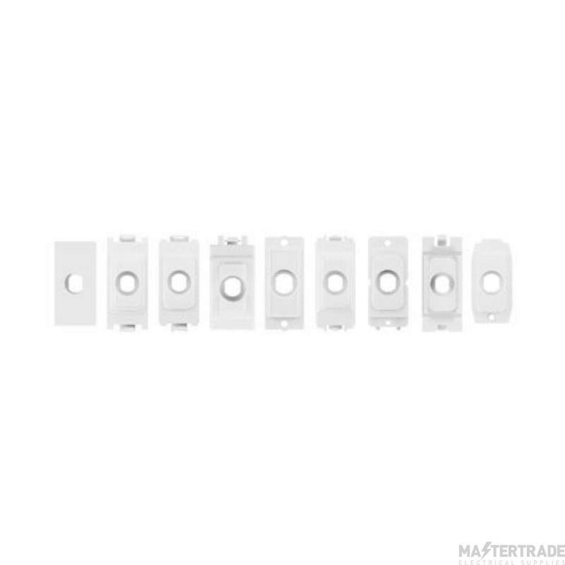 Zano Grid Adaptor Set White Pack=10 (BG, Hager, MK, Crabtree, Lisse)