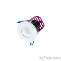 Robus RRA084060-01 RAMADA 7W Fire Rated Downlight 4000K 60° beam angle IP65 dimmable c/w White and B Chrome trim