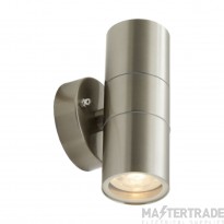 Ansell Acero Bi-Directional Wall Light GU10 Stainless Steel PIR 162x92mm