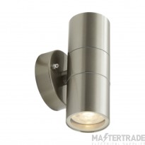 Ansell Acero Bi-Directional Wall Light GU10 Stainless Steel 162x92mm