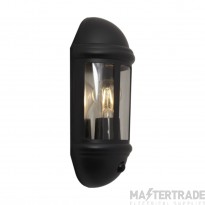Ansell Latina Half E27 Lantern IP65 PIR Black