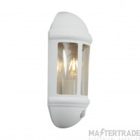 Ansell Latina Half E27 Lantern IP65 PIR White