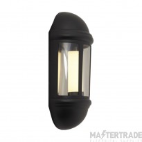 Ansell Latina 8W LED Half Lantern 3000K IP65 Photocell Black