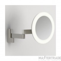 Astro Niimi Round LED Bathroom Magnifying Mirror in Matt Nickel 1163009