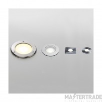 Astro Terra Round 28 LED Outdoor Ground Light in Brushed Stainless Steel 1201005
