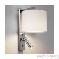 Astro Ravello Wall Light Switched E27 c/w 2700K LED Spot & Driver IP20 Polished Chrome