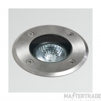 Astro Gramos Round Outdoor Ground Light in Brushed Stainless Steel 1312001