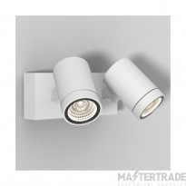 Astro Bayville Spot Wall Light Twin Integral LED 3000K IP65 8W 230V 896lm 100x170x122mm Textured White