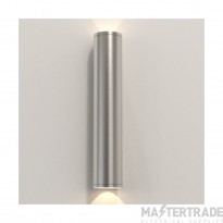 Astro Ava Wall Light 400 Coastal LED 2xGU10 w/o Lamp Dimmable IP44 2x6W 400x75x81mm Brushed Stainless Steel