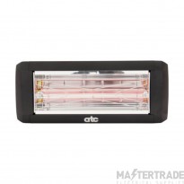 ATC Sienna 2.2kW Infrared Outdoor Heater Black c/w Grid 