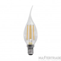 BELL Lamp LED Filament Bent Tip Candle Clear SES 4W 240V Warm White 2700K