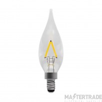 BELL Lamp LED Filament Chandelier Clear MES 1W 240V Warm White 2700K