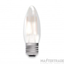 BELL Lamp LED Filament Satin ES/E27 Candle Shape 4W 470lm 240V Warm White 2700K