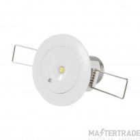 BLE 3W Recessed LED Emergency Downlight 3hrM White Self Test